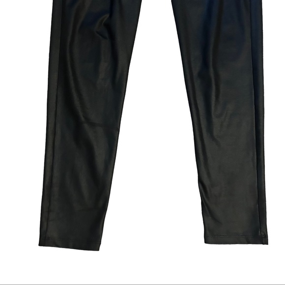 ZARA Black "Leather-Look" Leggings M - Picture 3 of 6